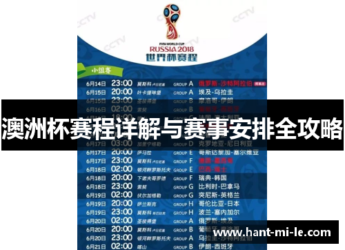 澳洲杯赛程详解与赛事安排全攻略